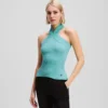 TOP IN MAGLIA CON SCOLLO ALL’ALLACCIATURA TOP IN MAGLIA CON SCOLLO ALL’ALLACCIATURA