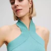 TOP IN MAGLIA CON SCOLLO ALL’ALLACCIATURA TOP IN MAGLIA CON SCOLLO ALL’ALLACCIATURA