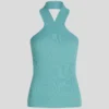 TOP IN MAGLIA CON SCOLLO ALL’ALLACCIATURA TOP IN MAGLIA CON SCOLLO ALL’ALLACCIATURA