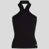 TOP IN MAGLIA CON SCOLLO ALL’ALLACCIATURA TOP IN MAGLIA CON SCOLLO ALL’ALLACCIATURA
