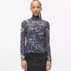 Top in maglia con stampa all-over Top in maglia con stampa all-over
