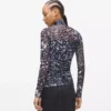 Top in maglia con stampa all-over Top in maglia con stampa all-over