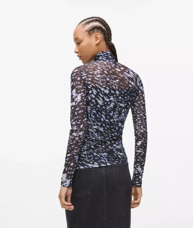 Top in maglia con stampa all-over Top in maglia con stampa all-over