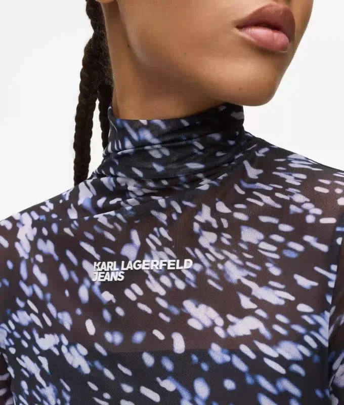 Top in maglia con stampa all-over Top in maglia con stampa all-over