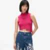 Top in maglia effetto consumato