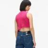 Top in maglia effetto consumato