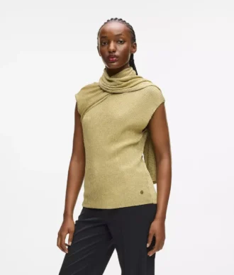 Top in maglia metallizzata