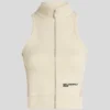 TOP SENZA MANICHE CON ZIP FRONTALE