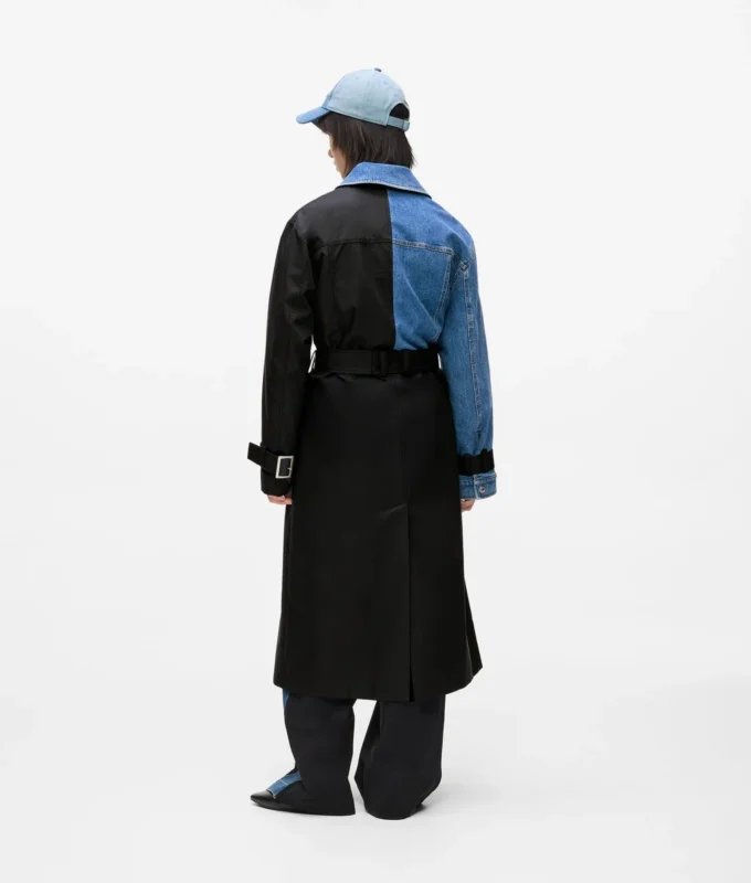 Trench con pannelli in denim Trench con pannelli in denim