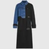 Trench con pannelli in denim Trench con pannelli in denim