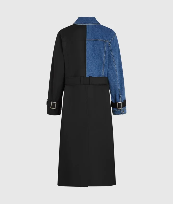 Trench con pannelli in denim Trench con pannelli in denim